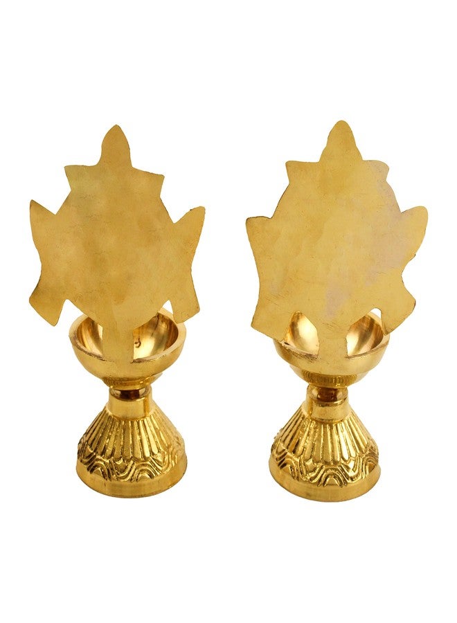 Spillbox ضياء نحاسية لبوجا|بوجا آرتي| مجموعة ديفيا مانجالا فيلاككو| فيشنو شقرا ديا|آرتي ديباك ديبام مصباح زيت للمنزل معبد بوجا مقالات ديكور هدايا - مجموعة شانكو شقرا فيلاككو - Image 4